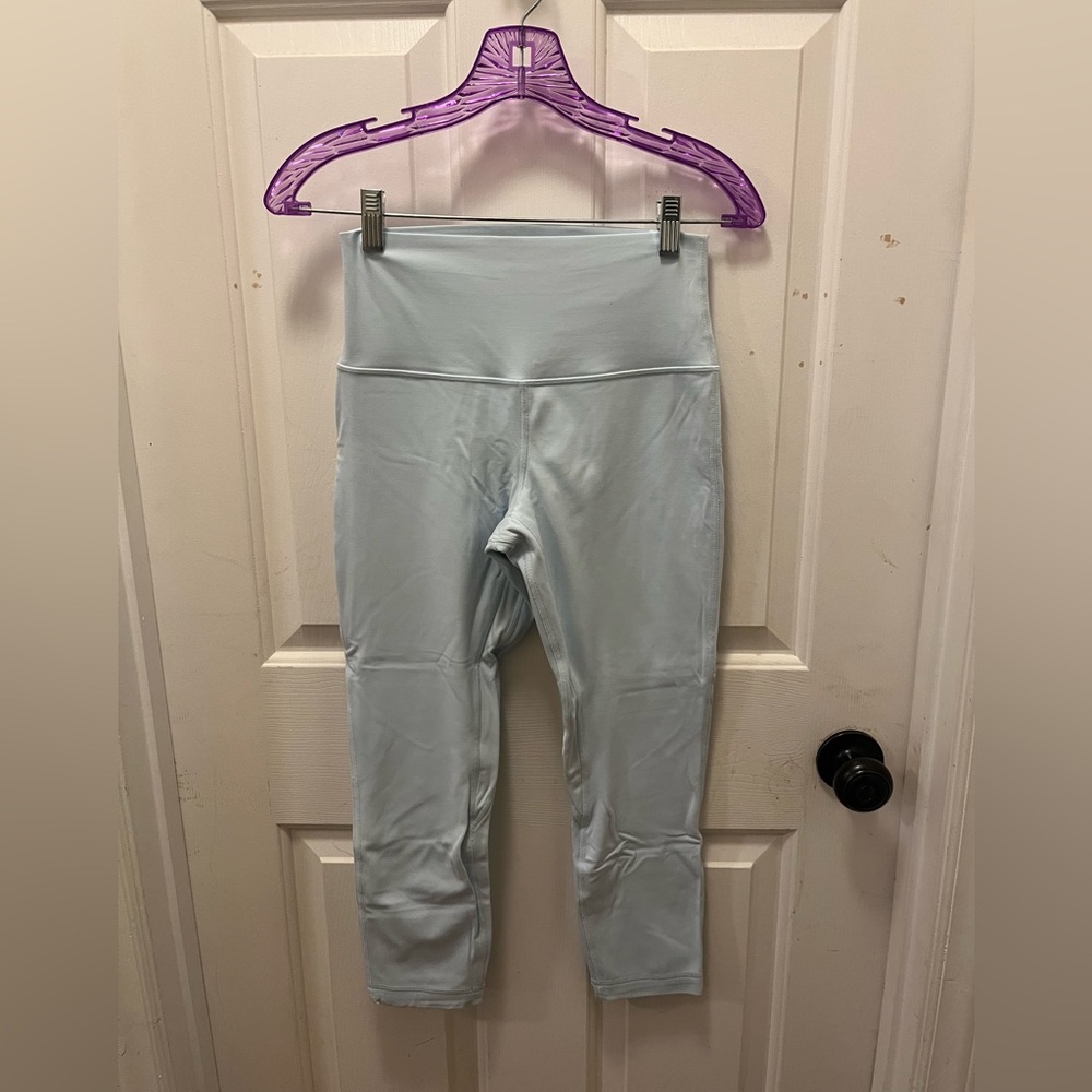 🍋 LIKE NEW Lululemon Double-Lined Align High-Rise Crop 23" - Powder Blue - Sz 6